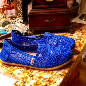 ❤ Tom's 6.5 lace blue shoe